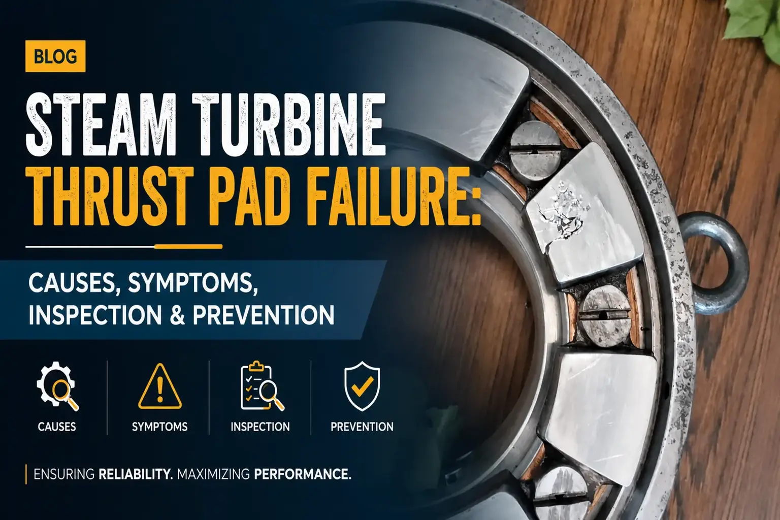 Steam Turbine Thrust Pad Failure: Causes, Symptoms, Inspection & Prevention